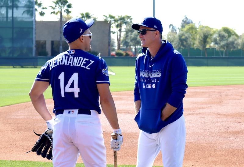 Kiké Hernandez, Chase Utley, 2020 Spring Training