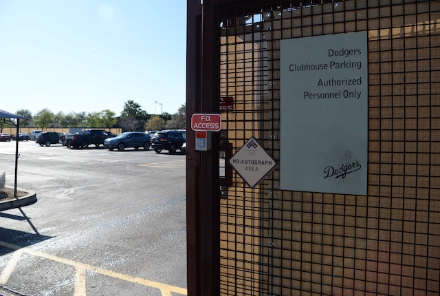 Dodgers parking lot, Camelback Ranch