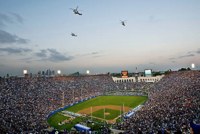 Dodgers, Red Sox, Los Angeles Memorial Coliseum