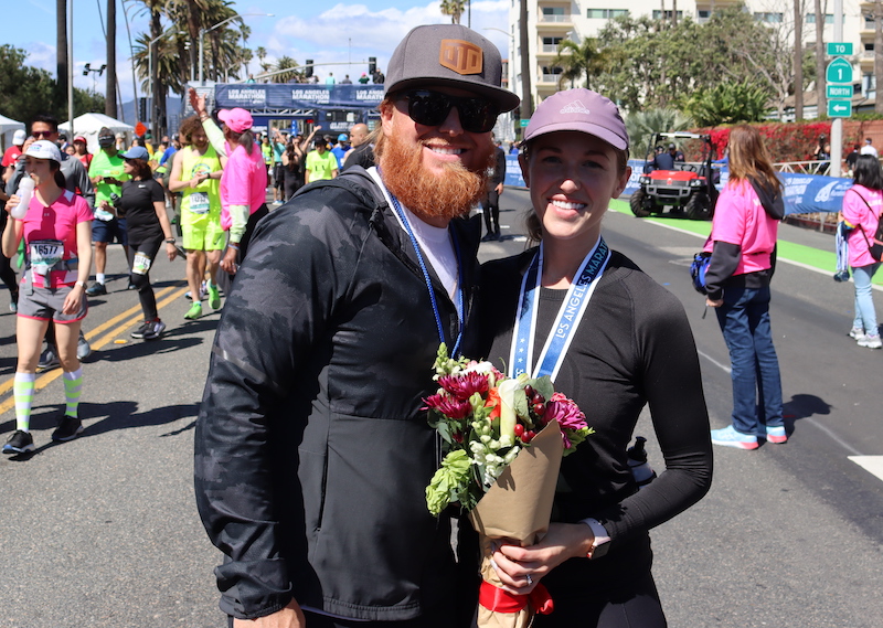 Kourtney Turner, Justin Turner, 2020 Los Angeles Marathon