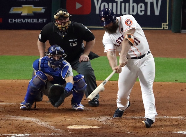 Austin Barnes, Evan Gattis, 2017 World Series