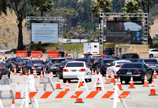 Dodger Stadium, coronavirus testing