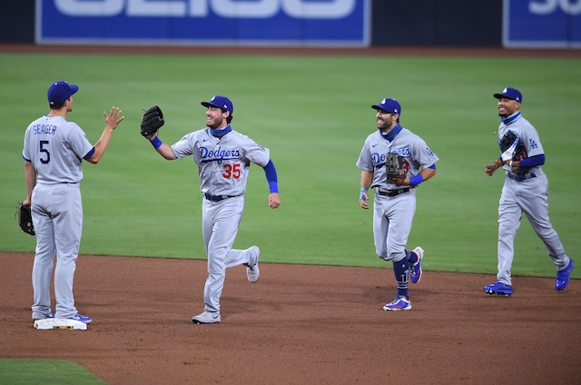 Cody Bellinger, Mookie Betts, Corey Seager, Chris Taylor, Dodgers win