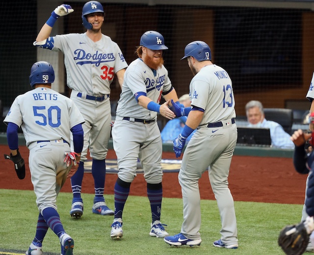 Cody Bellinger, Mookie Betts, Max Muncy, Justin Turner, 2020 NLCS