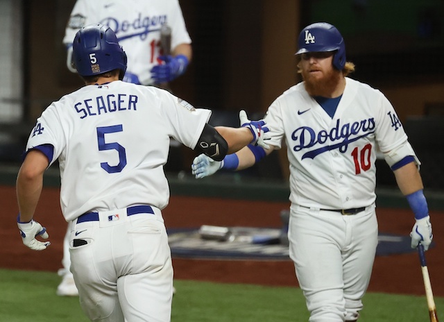 Corey Seager, Justin Turner, 2020 World Series