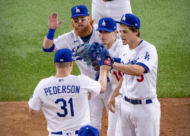 Kiké Hernandez, Joc Pederson, Corey Seager, Justin Turner, Dodgers win, 2020 NLCS