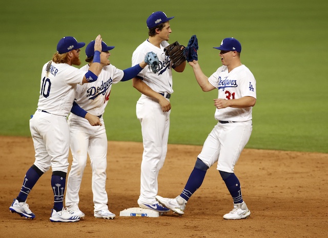 Kiké Hernandez, Max Muncy, Joc Pederson, Justin Turner, Dodgers win, 2020 NLCS