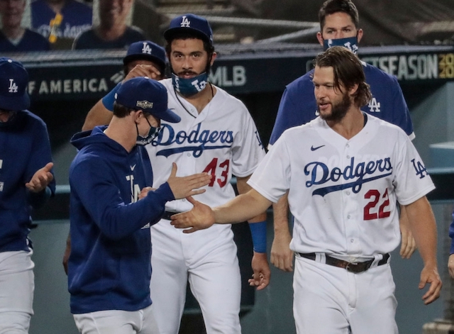 Walker Buehler, Clayton Kershaw, Edwin Rios, Alex Wood, Dodgers win