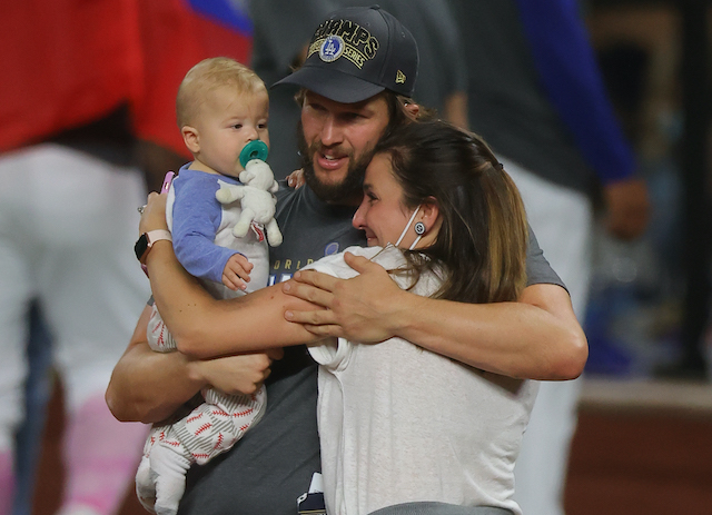 Clayton Kershaw, Ellen Kershaw, Cooper Kershaw, Dodgers win, 2020 World Series