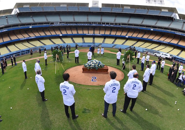 Eric Karros, Tommy Lasorda Celebration Of Life