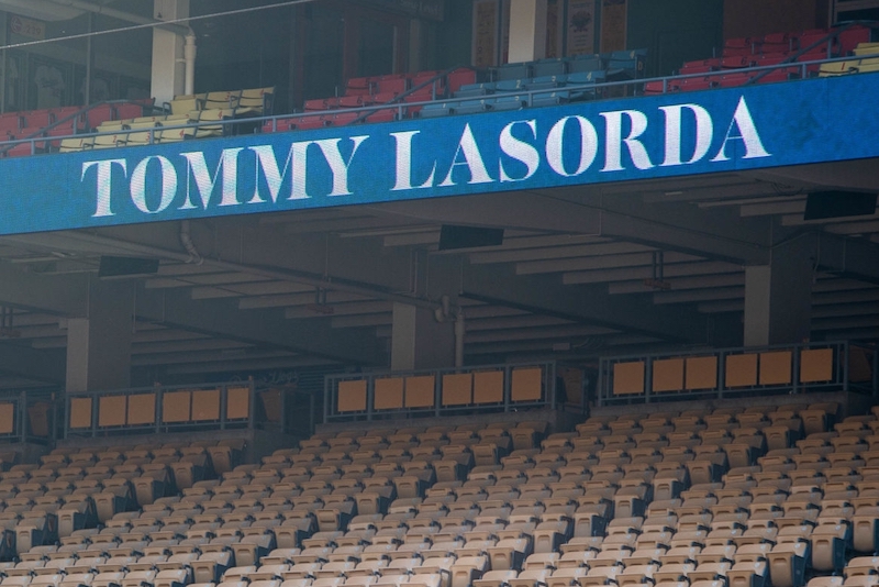 Tommy Lasorda sign, Dodger Stadium