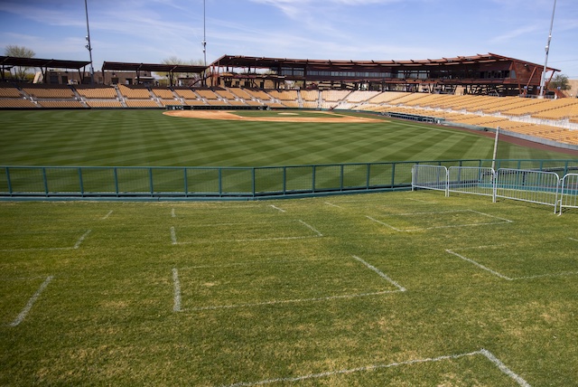 Camelback Ranch view, lawn seats, 2021 Spring Training