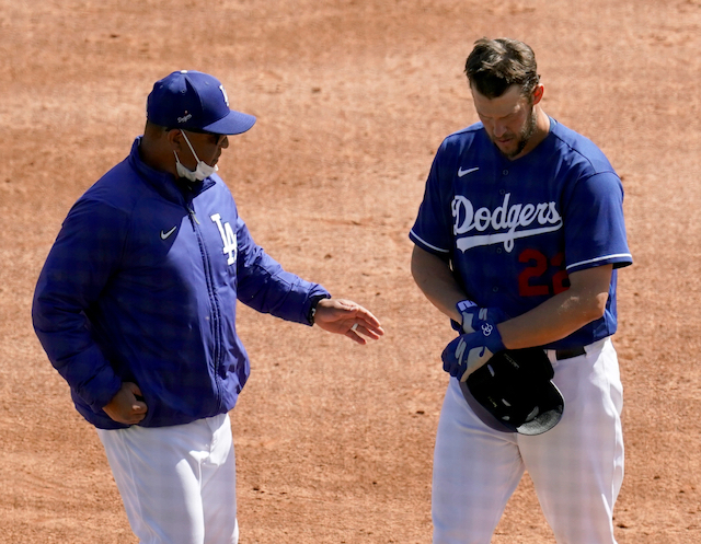 Clayton Kershaw, Dave Roberts, 2021 Spring Training