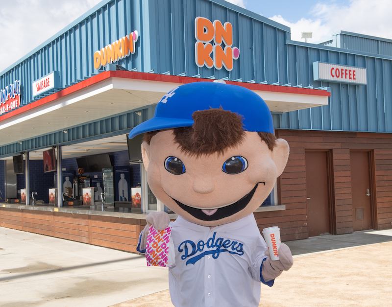 Dodgers mascot, Dunkin', Dodger Stadium