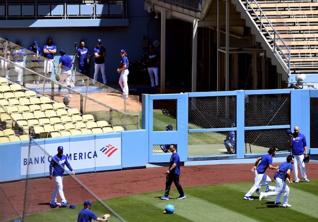 Dustin May, bullpen session, Dodgers relief pitchers workout