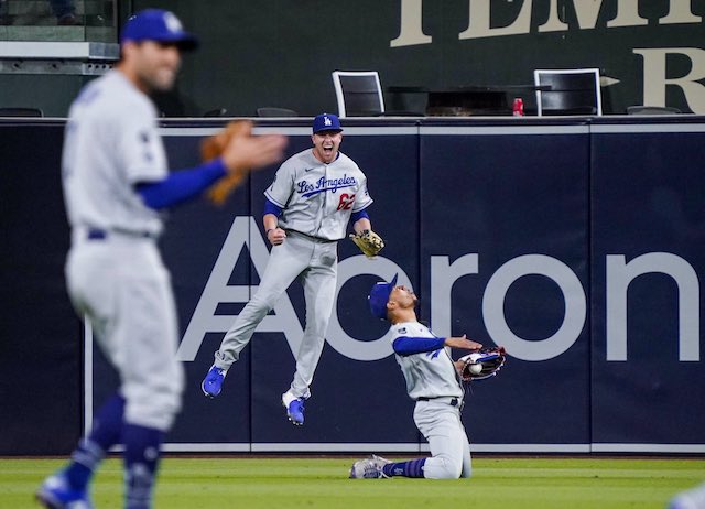 Mookie Betts, Luke Raley, Chris Taylor, Dodgers win