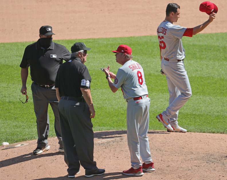 Giovanny Gallegos, Mike Shildt, Joe West