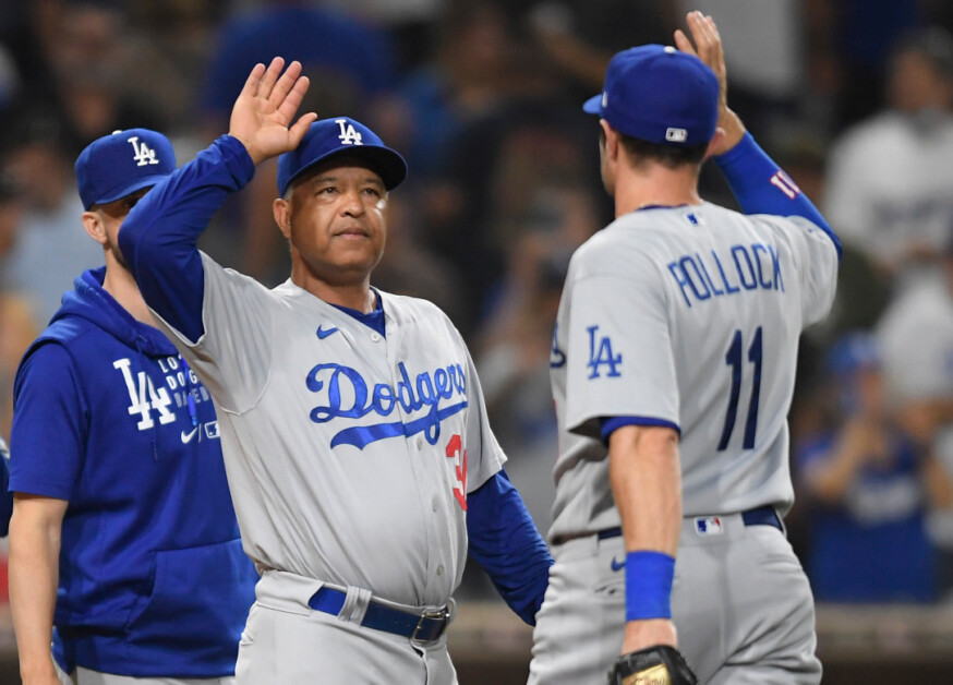 AJ Pollock, Dave Roberts, Dodgers win