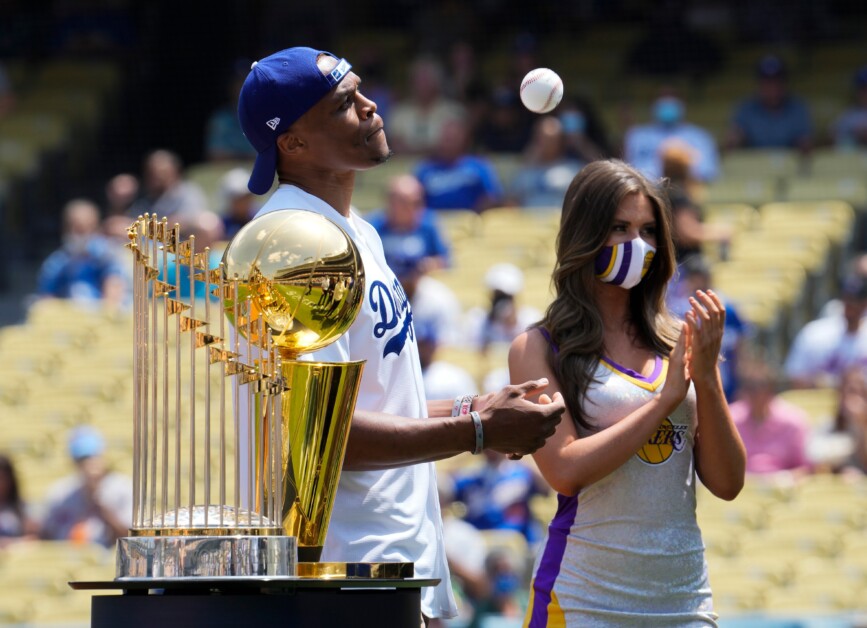 Russell Westbrook, Laker Girl, 2020 World Series trophy, 2020 Larry O'Brien trophy, Lakers Day