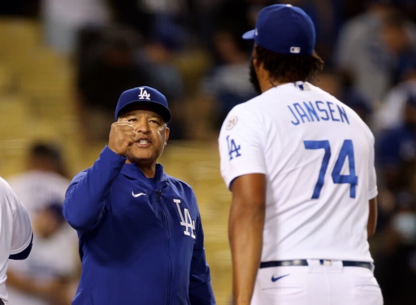 Kenley Jansen, Dave Roberts, Dodgers win