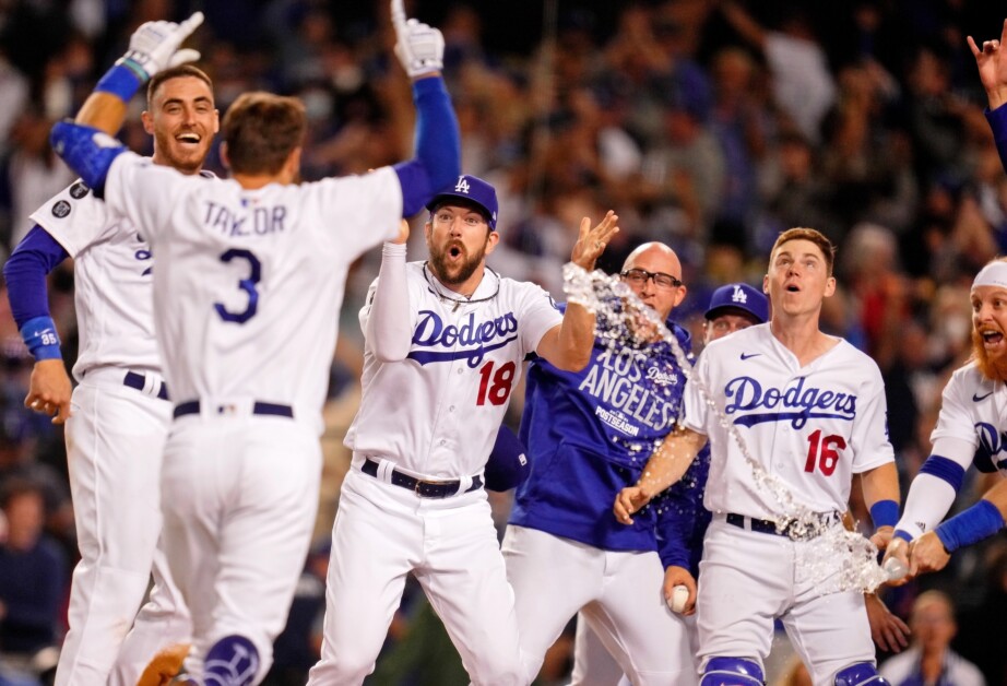 Matt Beaty, Cody Bellinger, Will Smith, Steven Souza Jr., Chris Taylor, Justin Turner, walk-off win, 2021 National League Wild Card Game