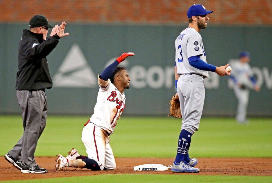 Ozzie Albies, Cody Bellinger, Chris Taylor, 2021 NLCS