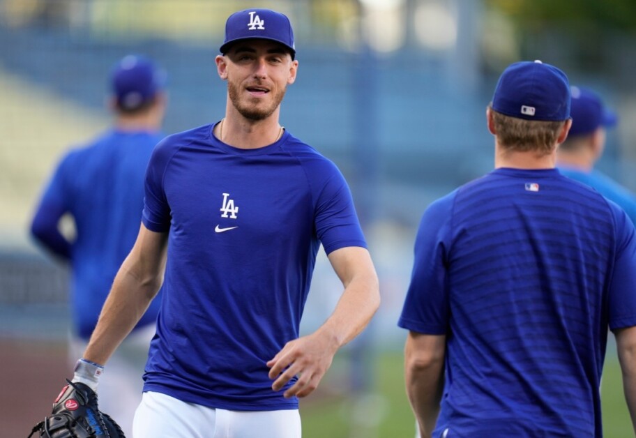 Cody Bellinger, Gavin Lux, 2021 National League Wild Card Game workout