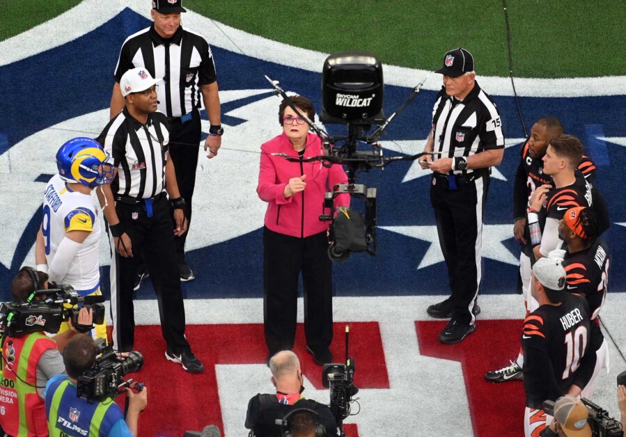 Joe Burrow, Billie Jean King, Matthew Stafford, Super Bowl LVI