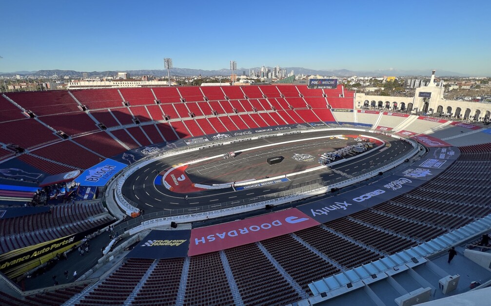 NASCAR, Busch Light Clash, Los Angeles Memorial Coliseum view