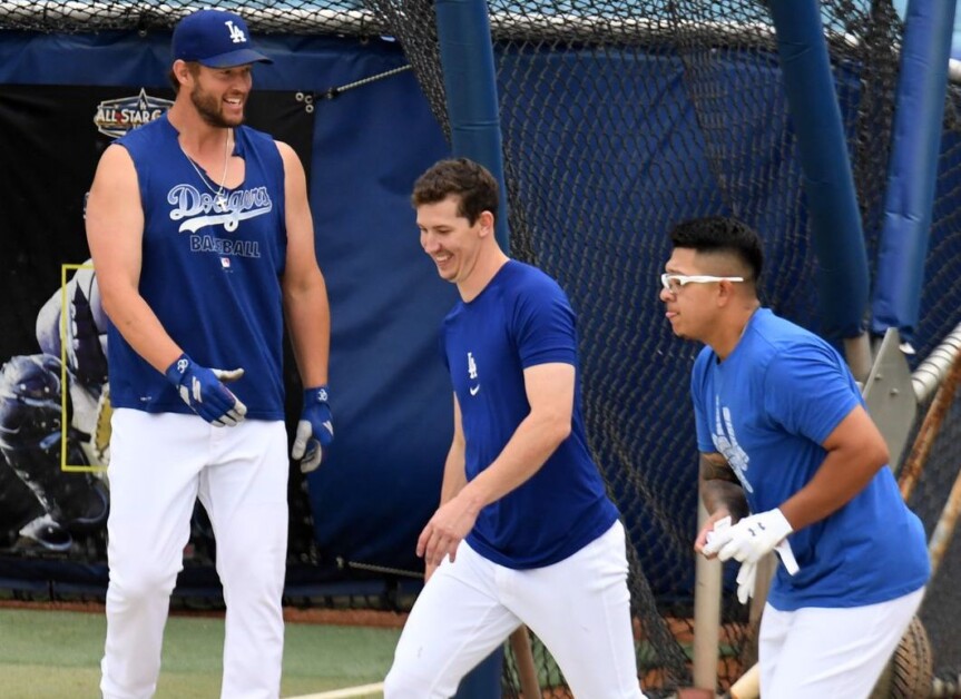 Walker Buehler, Clayton Kershaw, Julio Urias