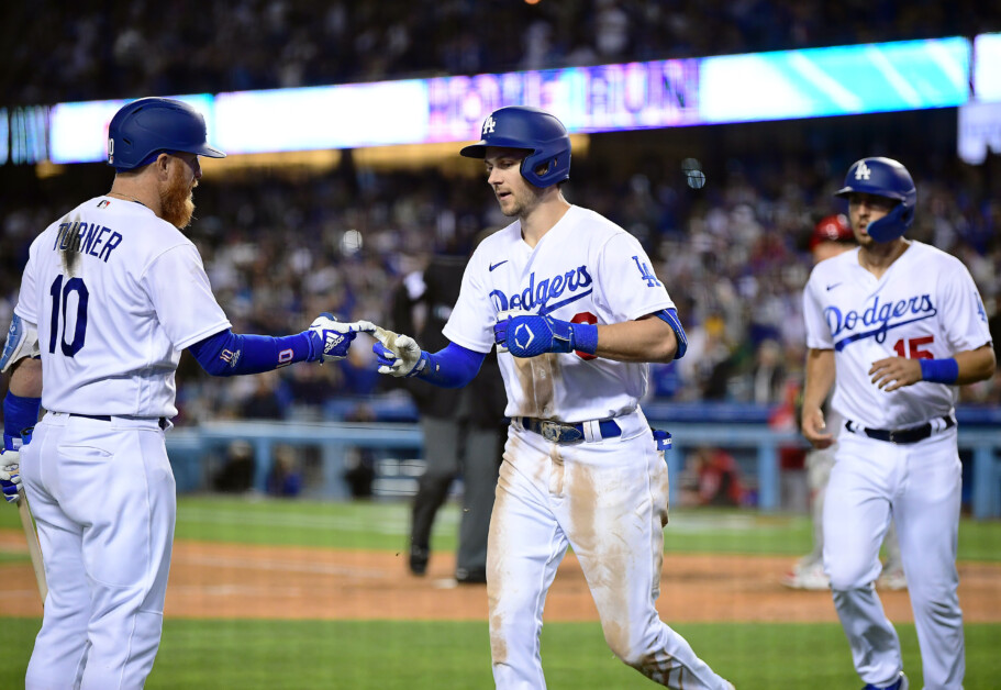 Austin Barnes, Justin Turner, Trea Turner