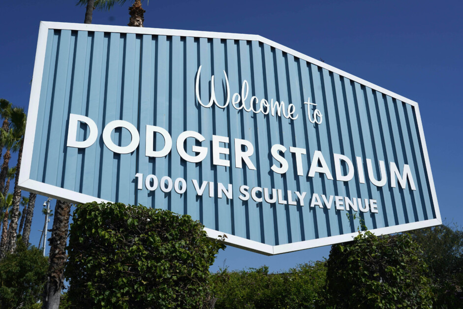 Dodger Stadium sign, 2022 Spring Training