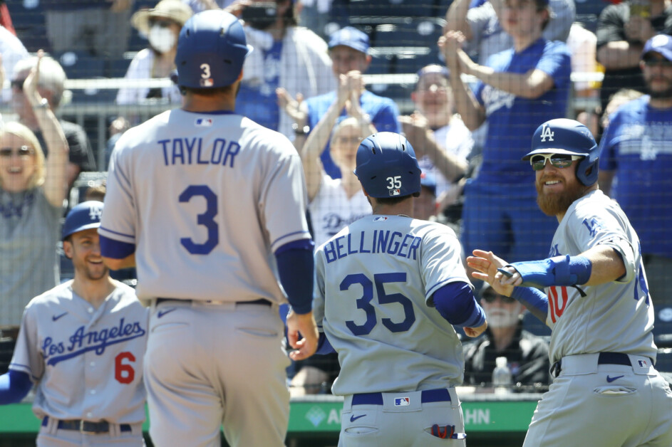 Cody Bellinger, Gavin Lux, Chris Taylor, Justin Turner