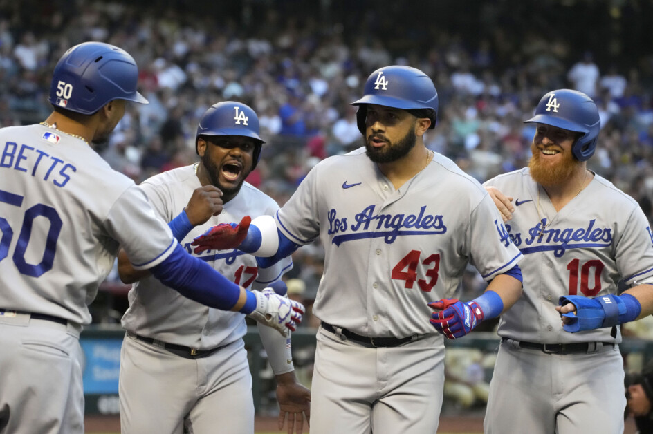 Hanser Alberto, Mookie Betts, Freddie Freeman, Edwin Ríos, Justin Turner