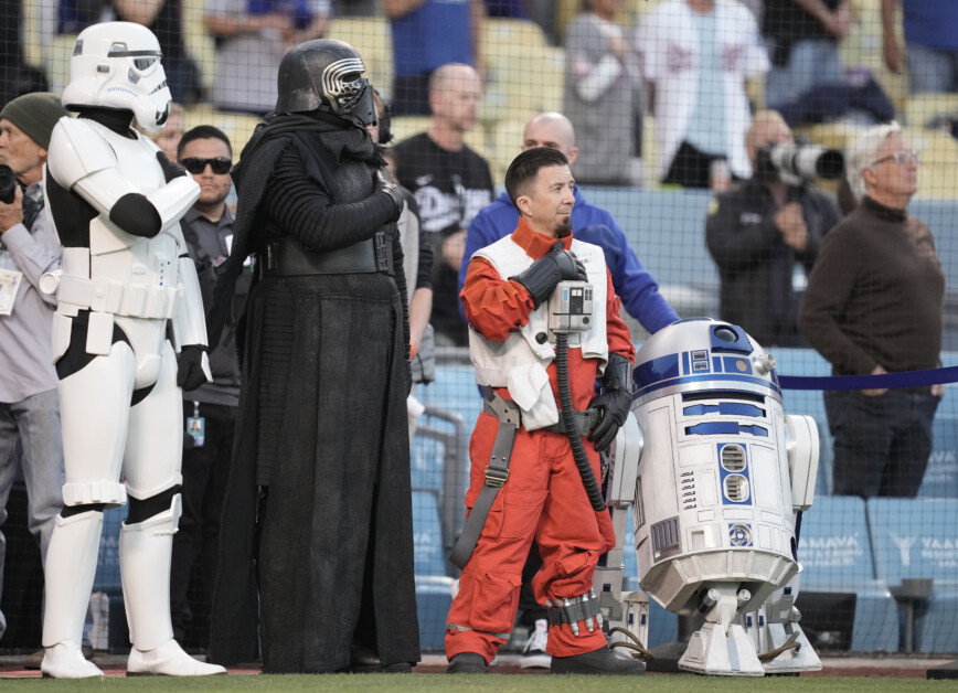 Mark Walter, Storm Trooper, R2D2, Star Wars Night, Dodgers