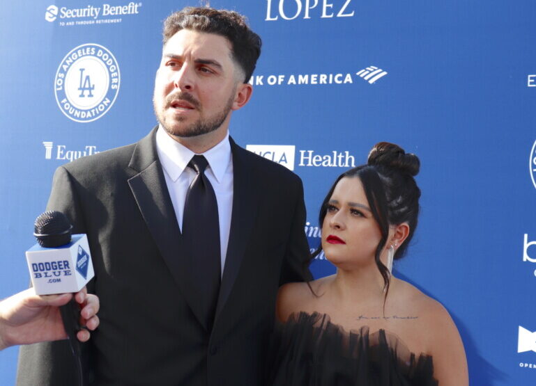 Alex Vesia, Kayla Howard, Los Angeles Dodgers Foundation Blue Diamond Gala