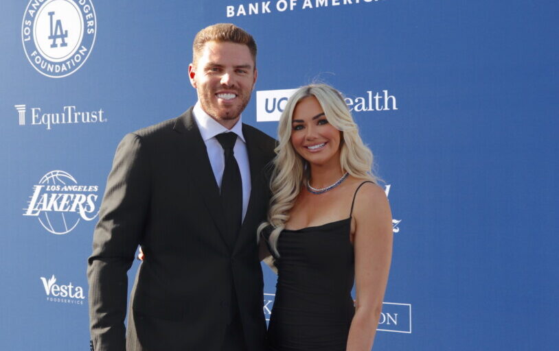 Freddie Freeman, Chelsea Freeman, Los Angeles Dodgers Foundation Blue Diamond Gala