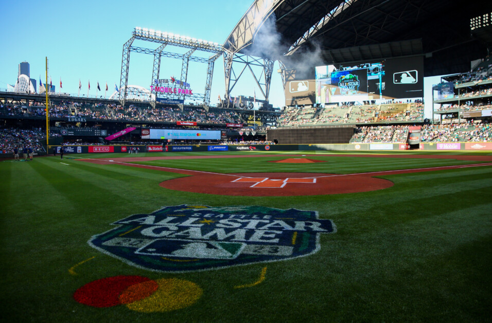 2023 MLB All-Star Game logo, T-Mobile Park view