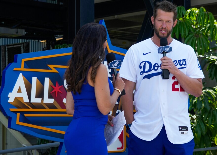 Clayton Kershaw, Alanna Rizzo, 2022 MLB All-Star Game press conference