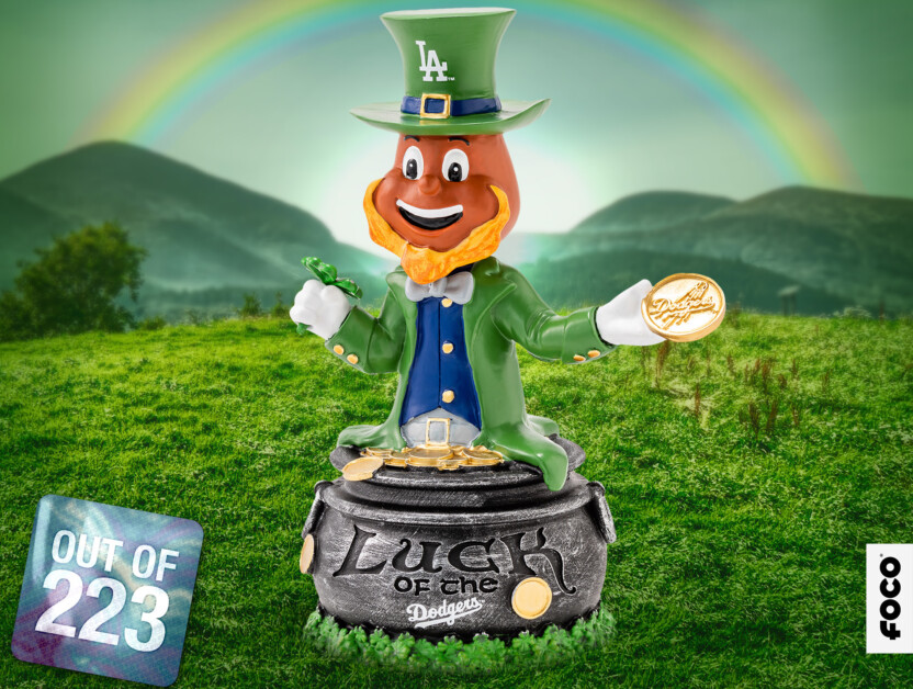 Dodgers bobblehead, St. Patrick's Day, FOCO