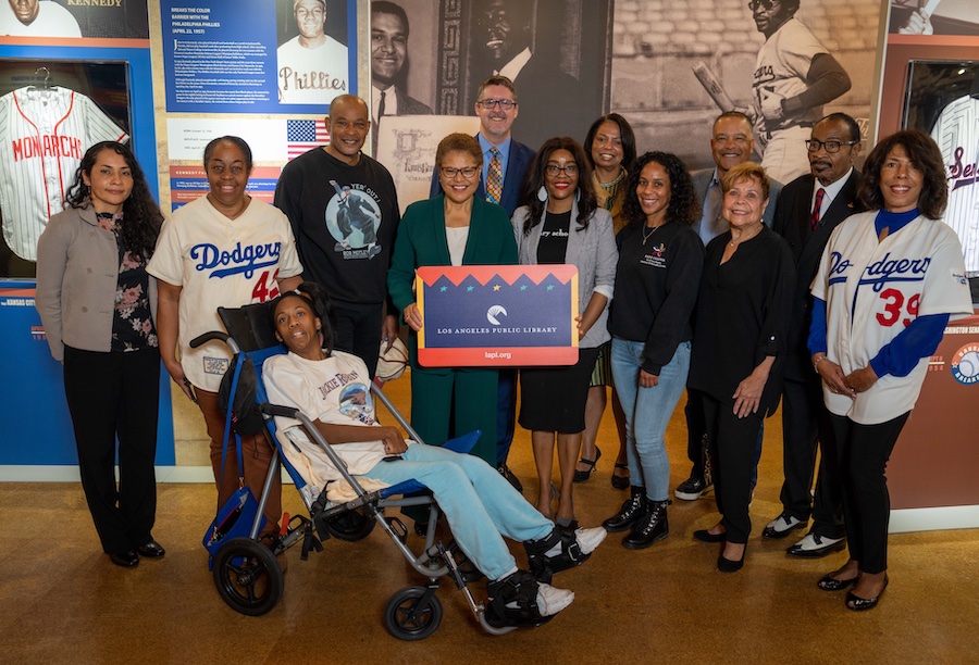 Karen Bass, Dave Roberts, Breaking Barries Exhibit, Los Angeles Public Library