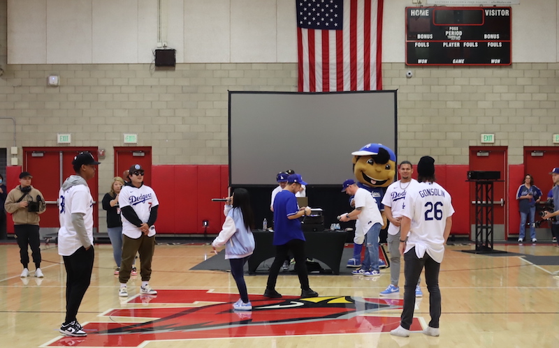 Yency Almonte, Tony Gonsolin, Brusdar Graterol, Julio Urías, Jackie Ramirez, 2023 Dodgers Love L.A. Community Tour