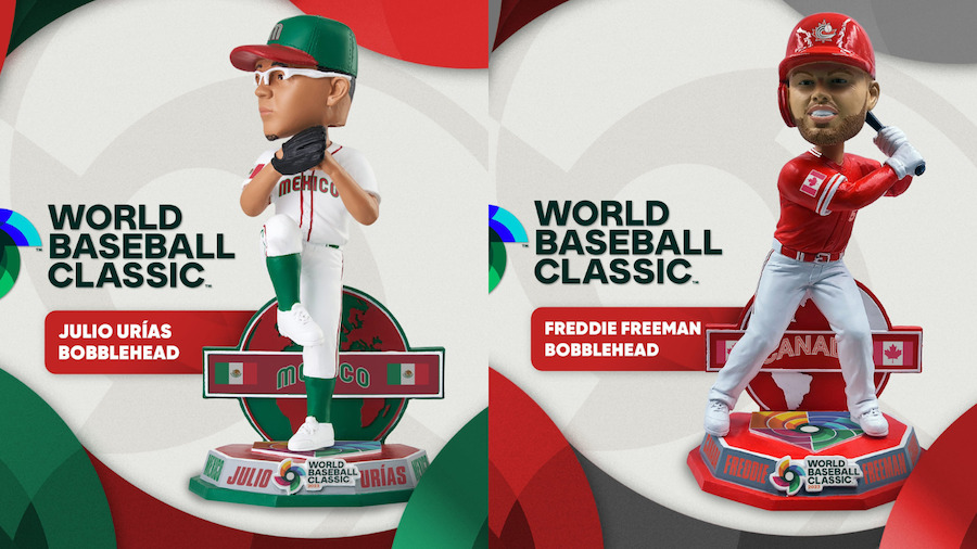 Freddie Freeman bobblehead, Julio Urías bobblehead, World Baseball Classic, FOCO