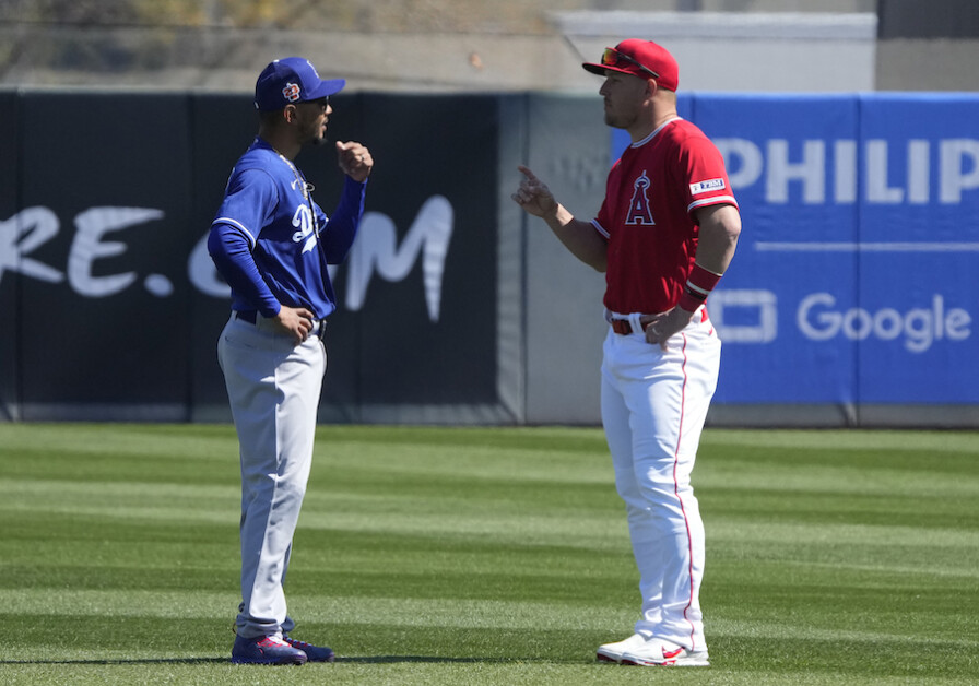 Mookie Betts, Mike Trout, 2023 Spring Training