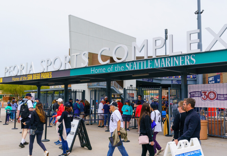 Peoria Sports Complex entrance, 2023 Spring Training