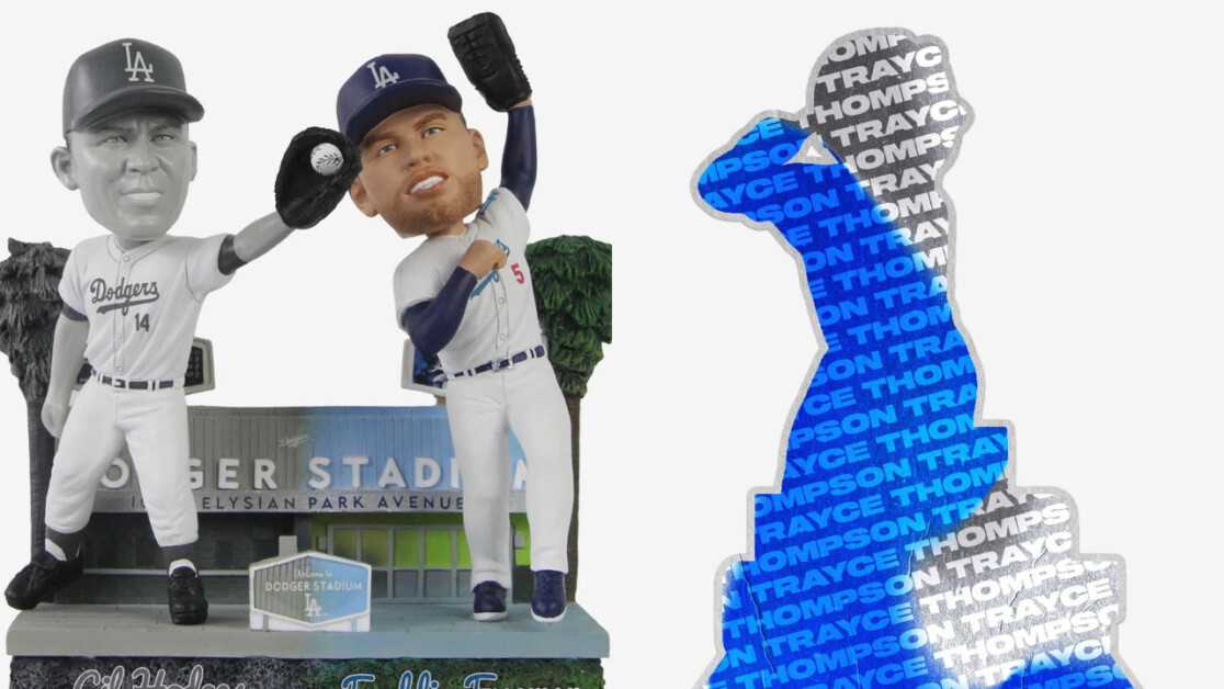 Freddie Freeman, Gil Hodges, Trayce Thompson, Dodgers bobbleheads, FOCO