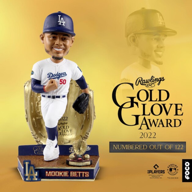 Mookie Betts Gold Glove Award bobblehead, FOCO