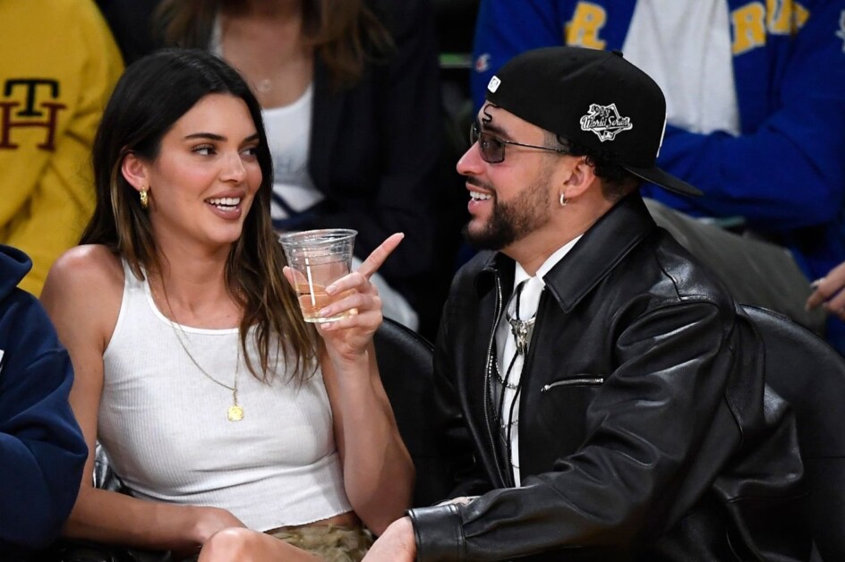 Bad Bunny, Kendall Jenner, Dodgers cap