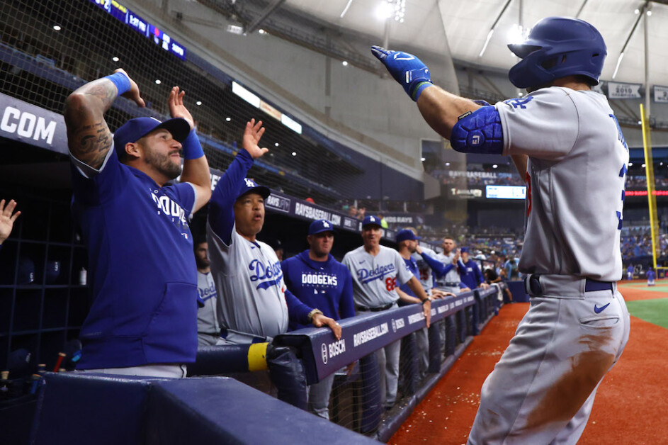 Bob Geren, David Peralta, Dave Roberts, Chris Taylor