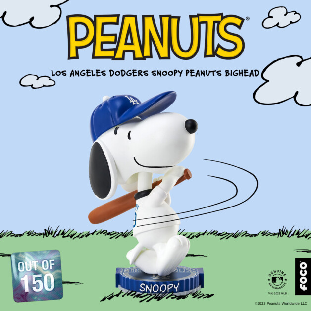 Dodgers bobblehead, Snoopy, Peanuts, FOCO